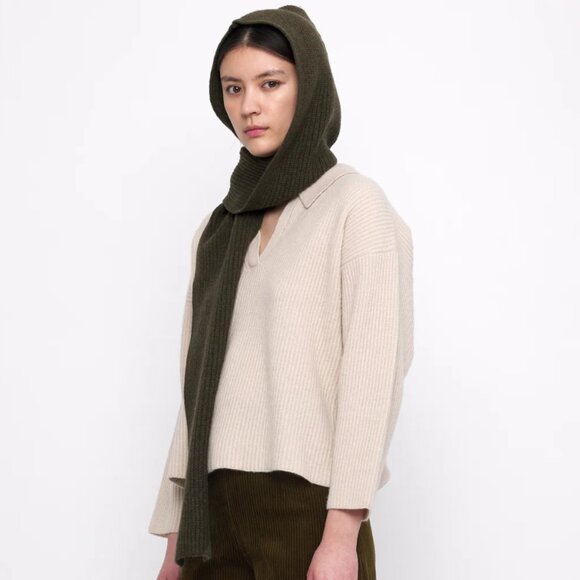 Hooded Scarf / Vest - KHAKI - Picture 1 of 5